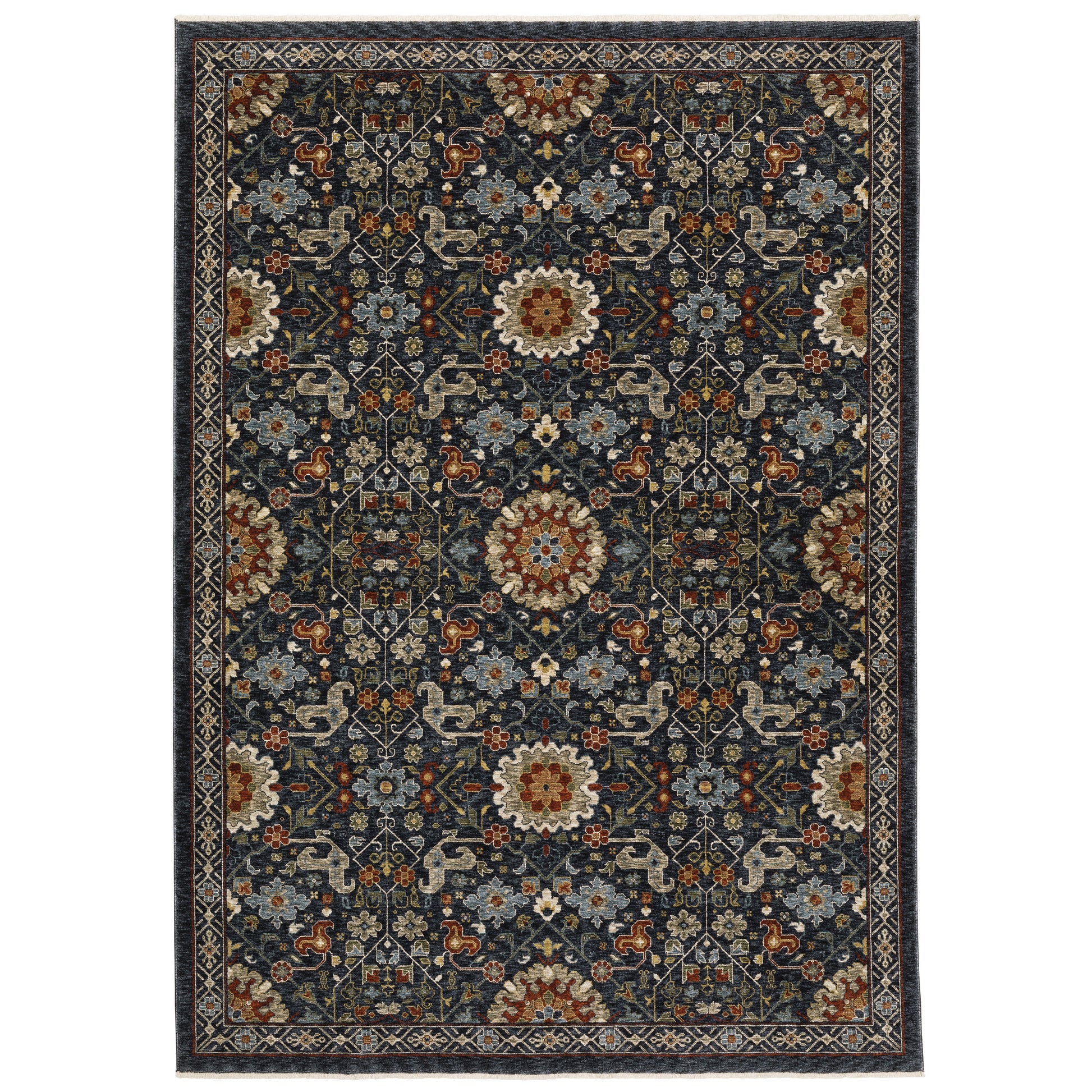 Aberdeen 006B1 Blue Floral Rug