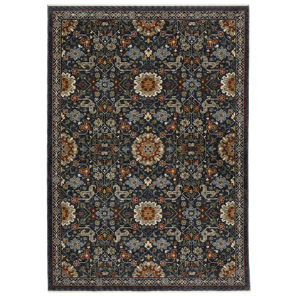 Aberdeen 006B1 Blue Floral Rug