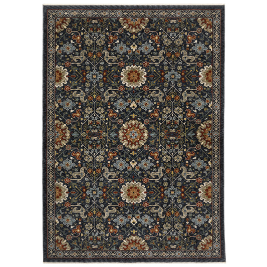 Aberdeen 006B1 Blue Floral Rug
