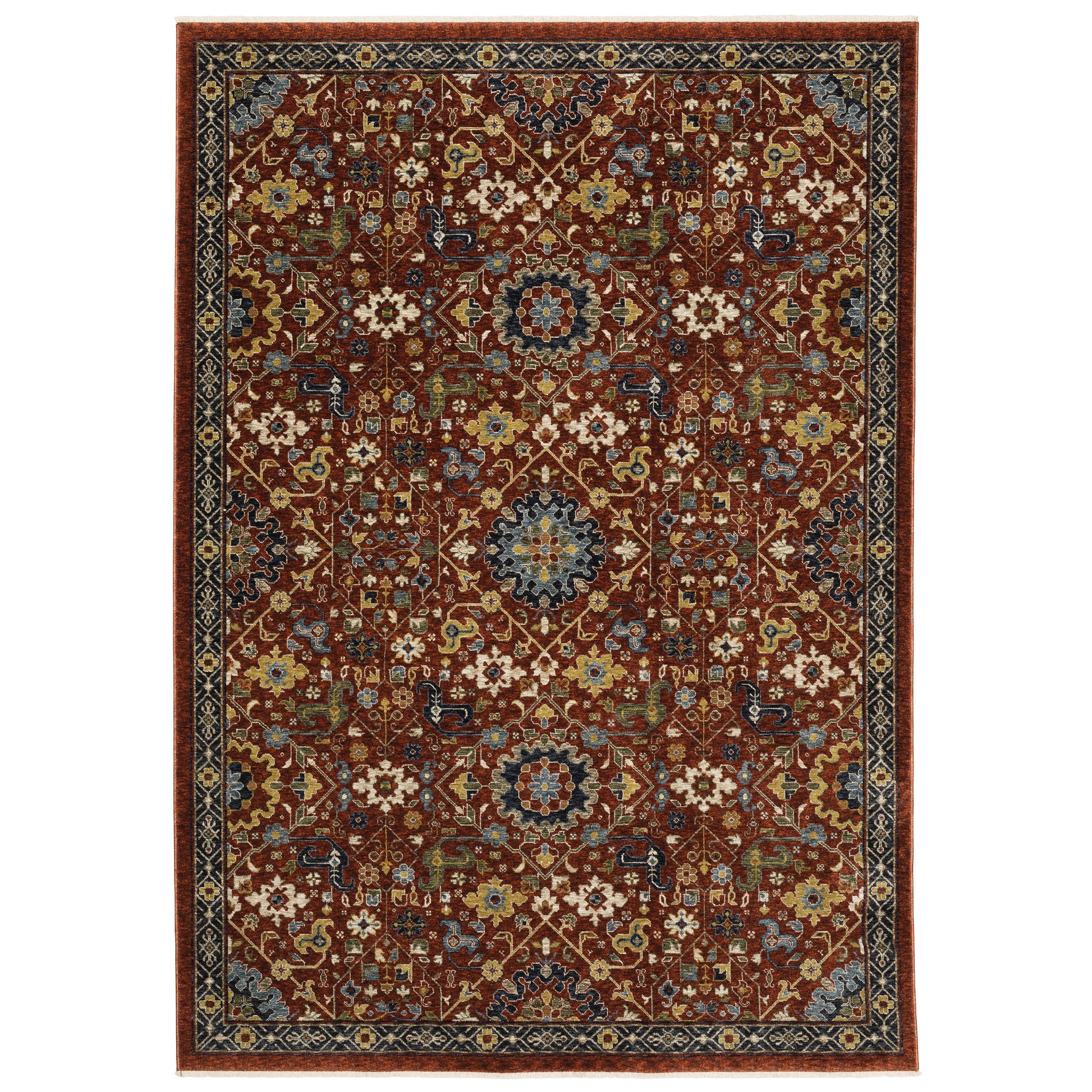 Aberdeen 006R1 Red Floral Rug