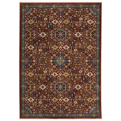 Aberdeen 006R1 Red Floral Rug