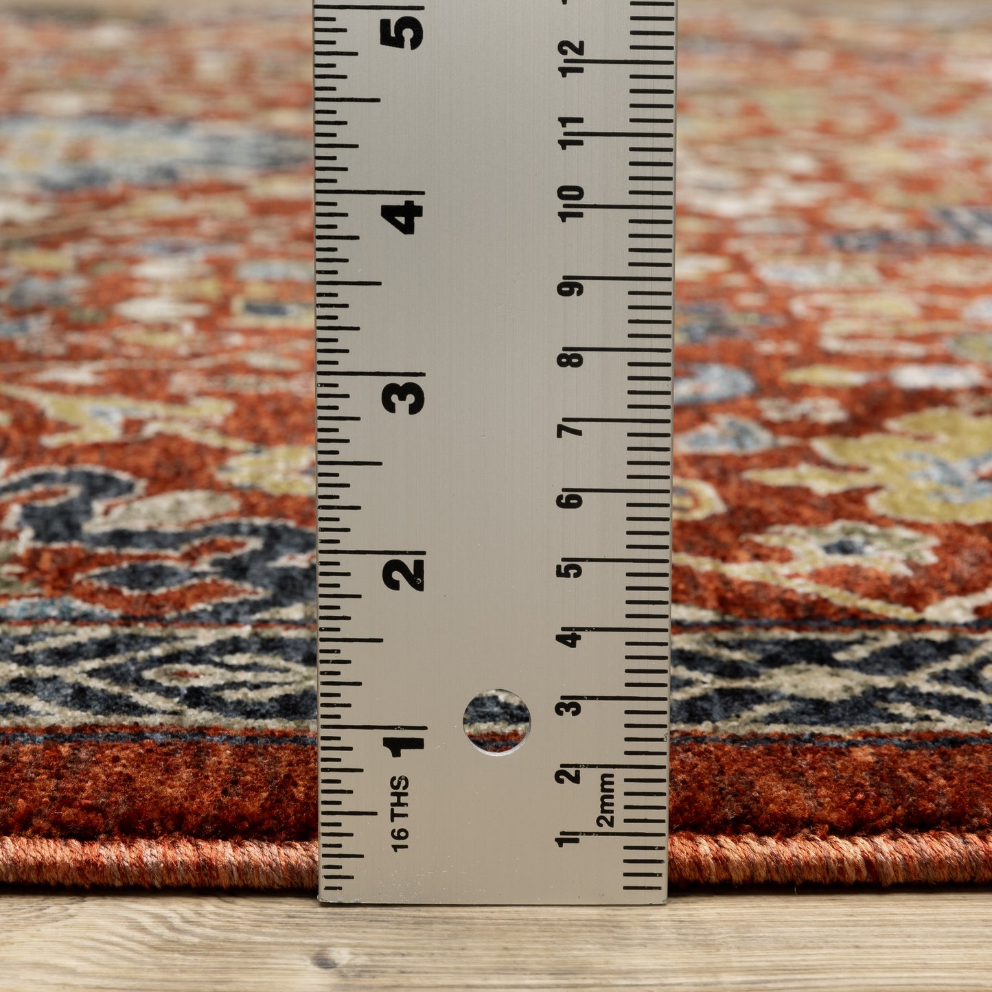 Aberdeen Floral Red/ Multi Oriental Cut Pile Rug