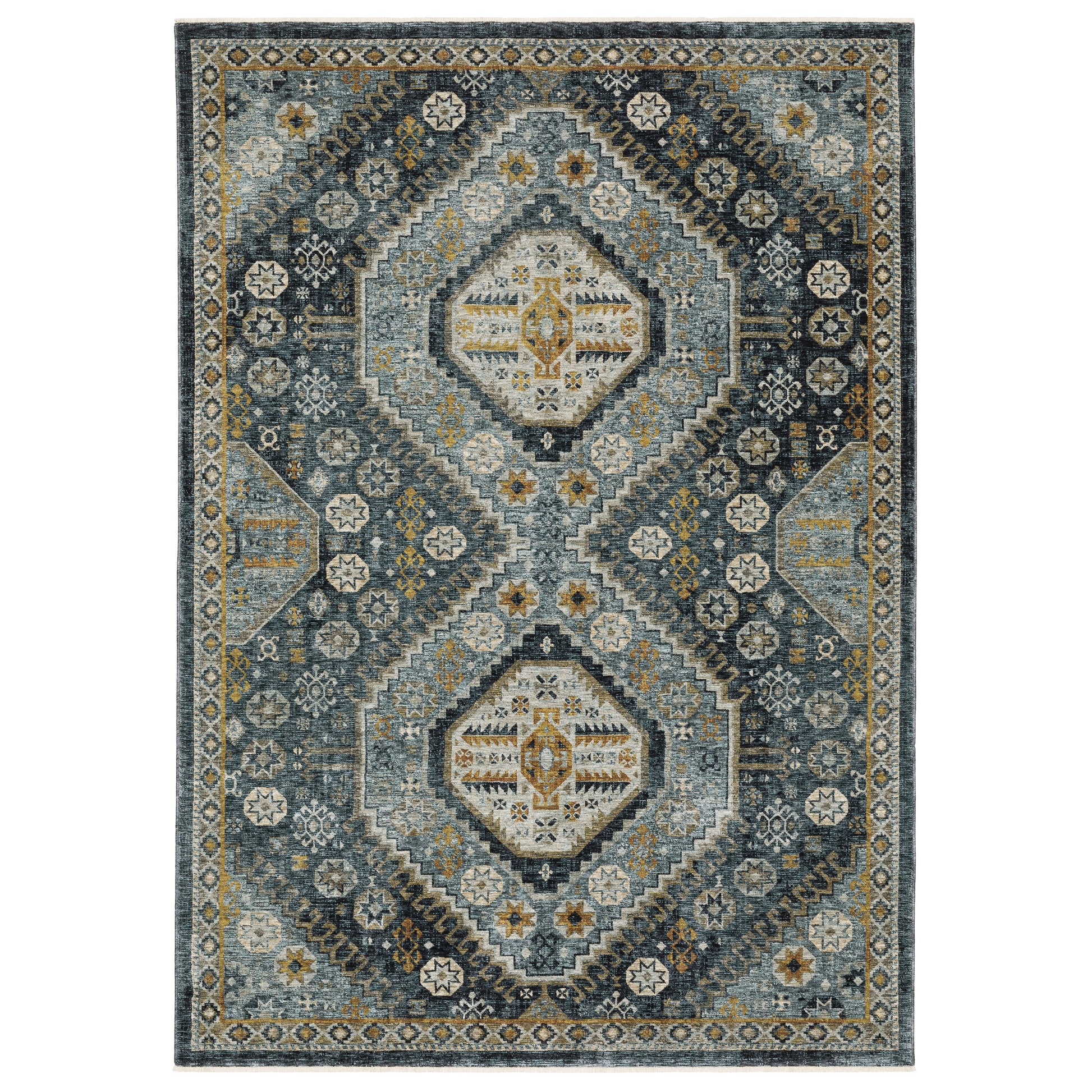 Aberdeen 7150B Blue Medallion Rug