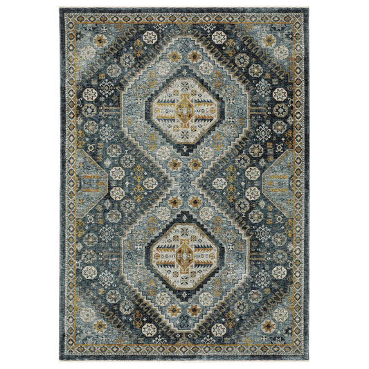 Aberdeen 7150B Blue Medallion Rug