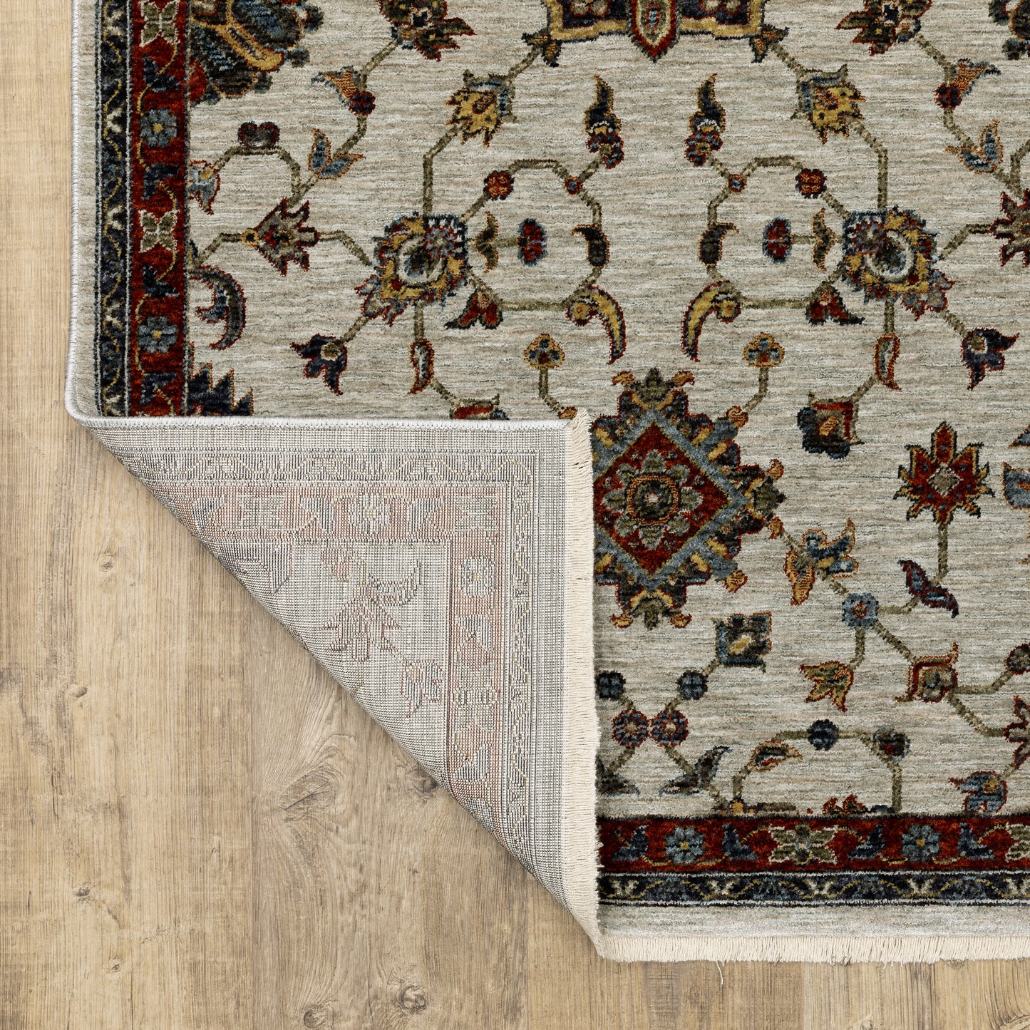 Aberdeen Floral Ivory/ Multi Oriental Cut Pile Rug