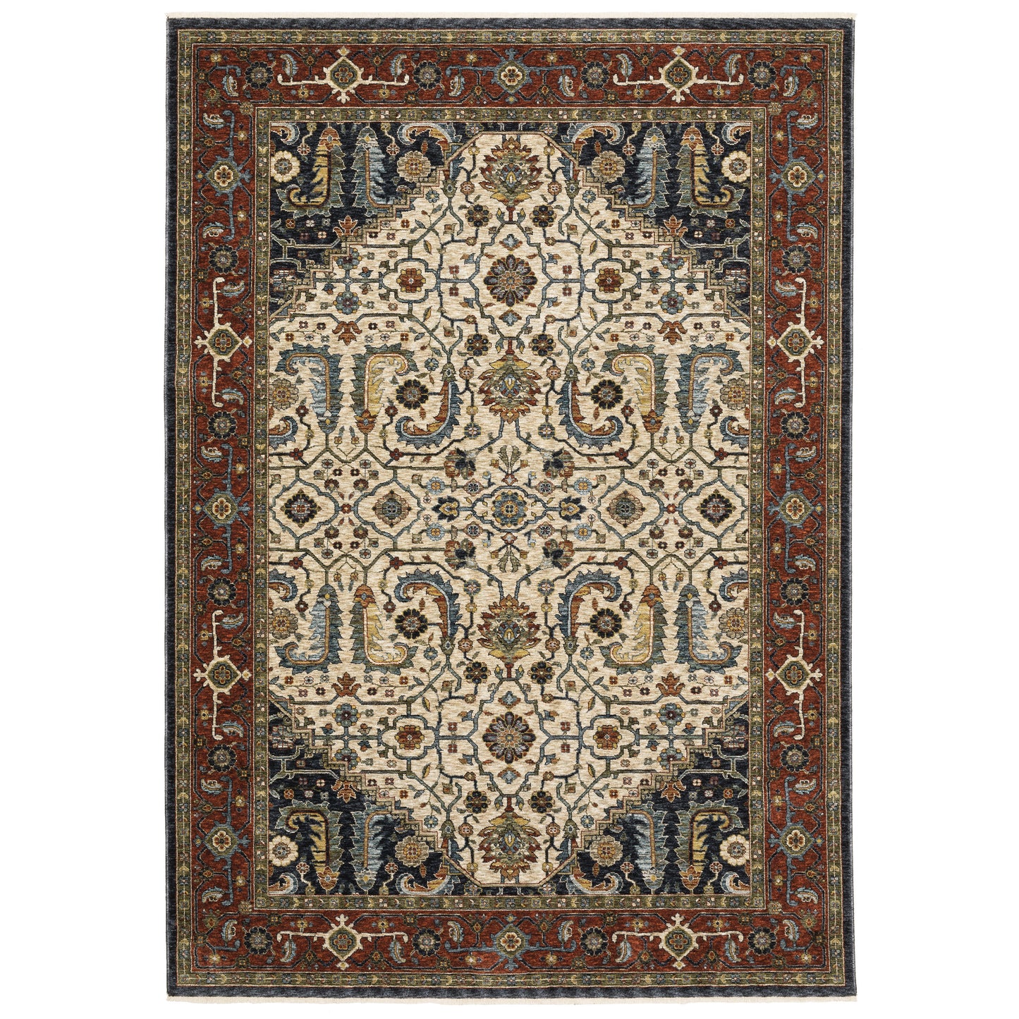 Aberdeen 752W1 Ivory Floral Rug