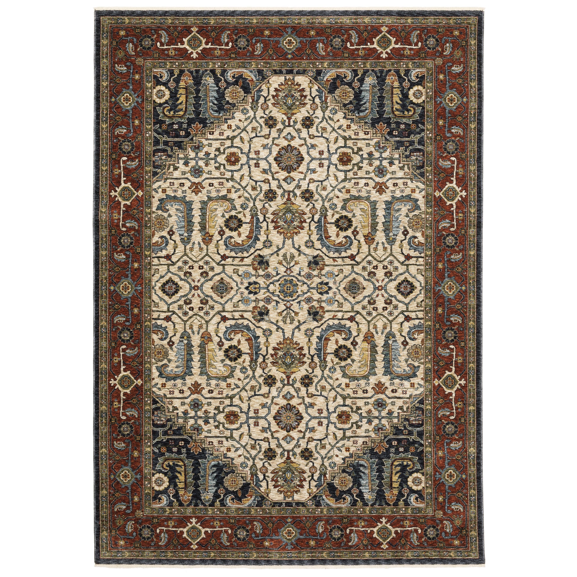Aberdeen 752W1 Ivory Floral Rug