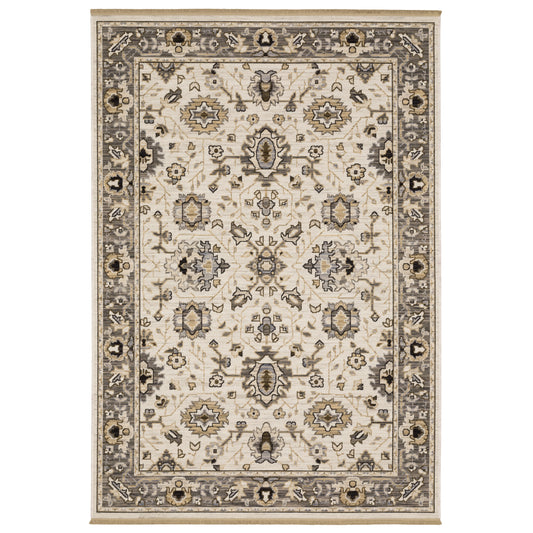 Acacia ACA06 Beige Floral Rug