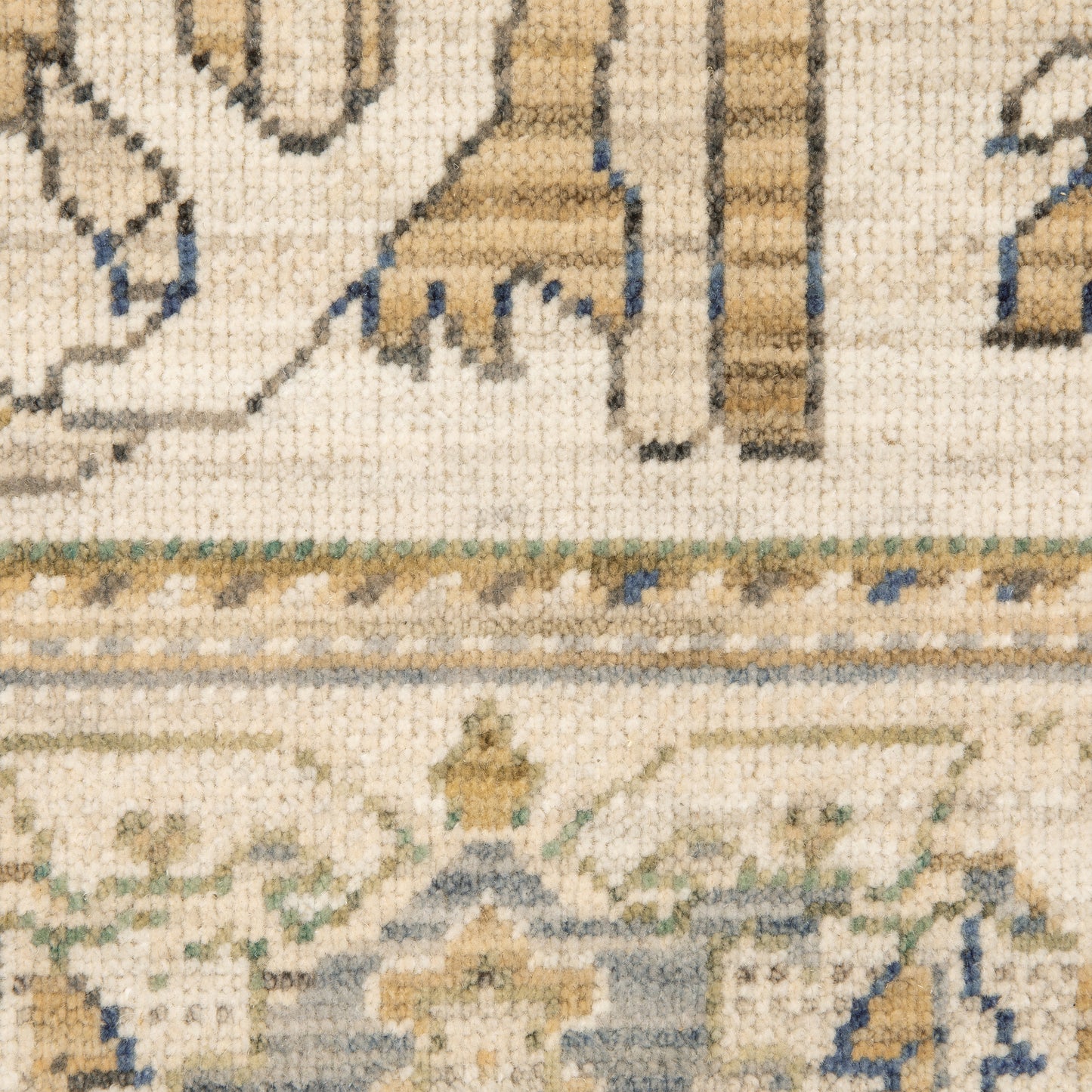 Acacia Medallion Beige/ Grey Oriental Cut Pile Rug