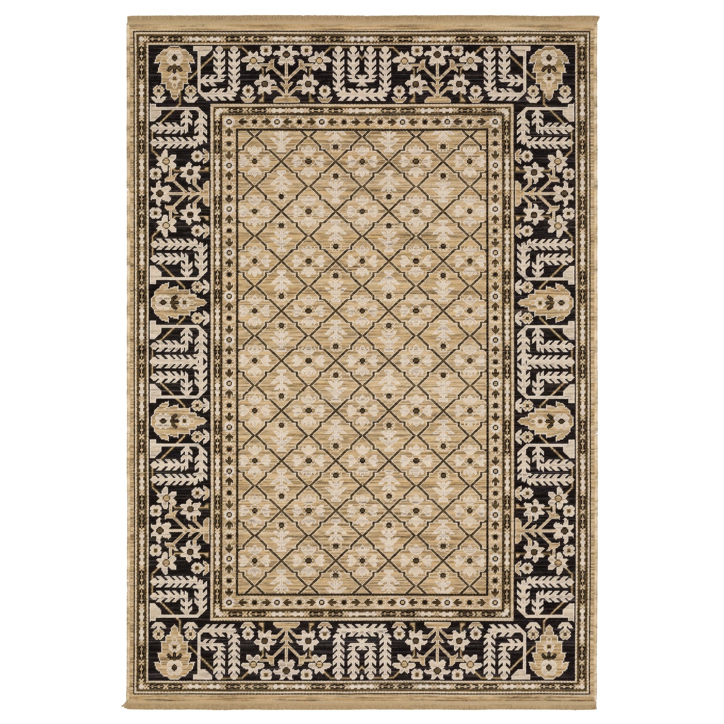 Acacia ACA12 Tan Geometric Rug