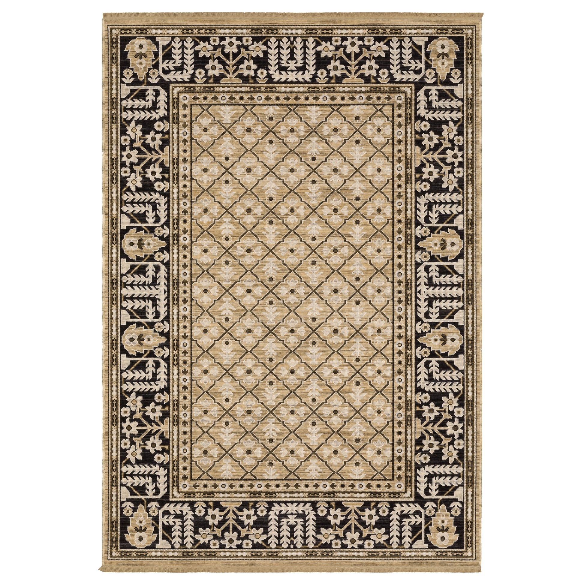 Acacia ACA12 Tan Geometric Rug