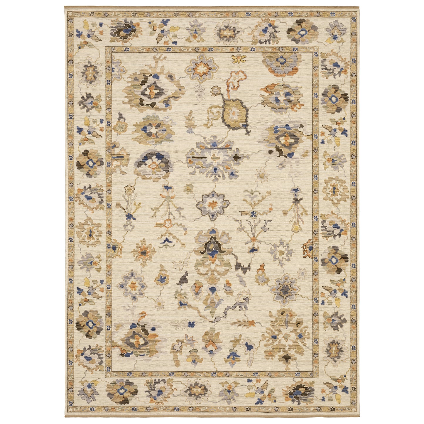 Acacia ACA13 Beige Floral Rug