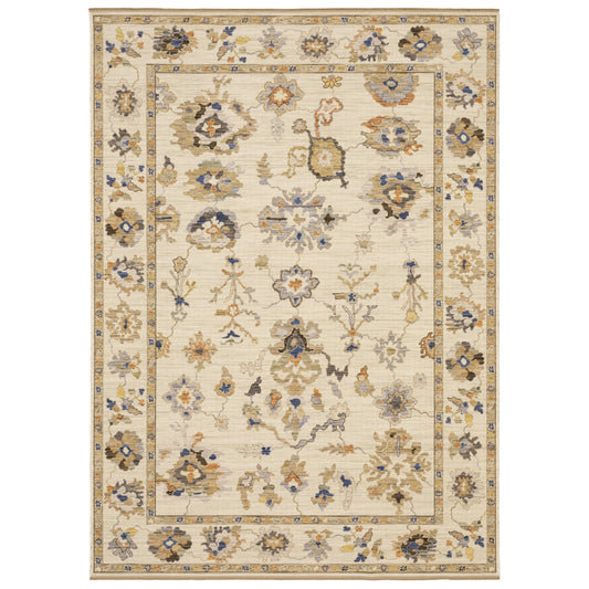Acacia ACA13 Beige Floral Rug