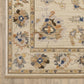 Acacia Floral Beige/ Tan Oriental Cut Pile Rug