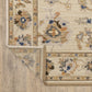 Acacia Floral Beige/ Tan Oriental Cut Pile Rug