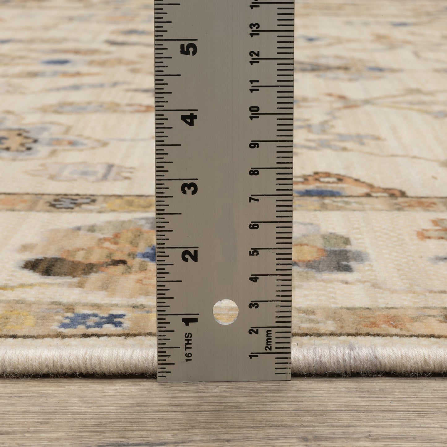 Acacia Floral Beige/ Tan Oriental Cut Pile Rug