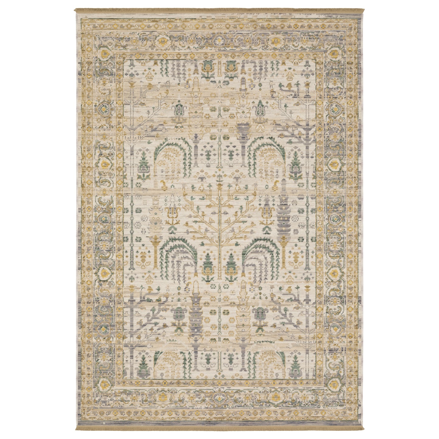 Acacia ACA14 Beige Floral Rug