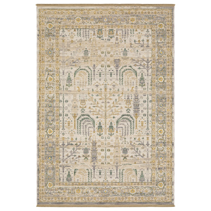 Acacia ACA14 Beige Floral Rug