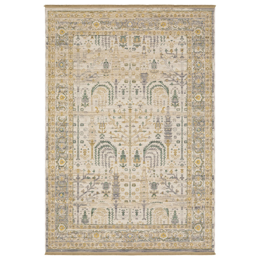 Acacia ACA14 Beige Floral Rug