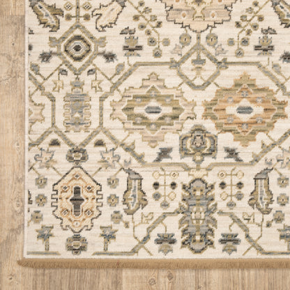 Acacia Oriental Ivory/ Gold Cut Pile Rug