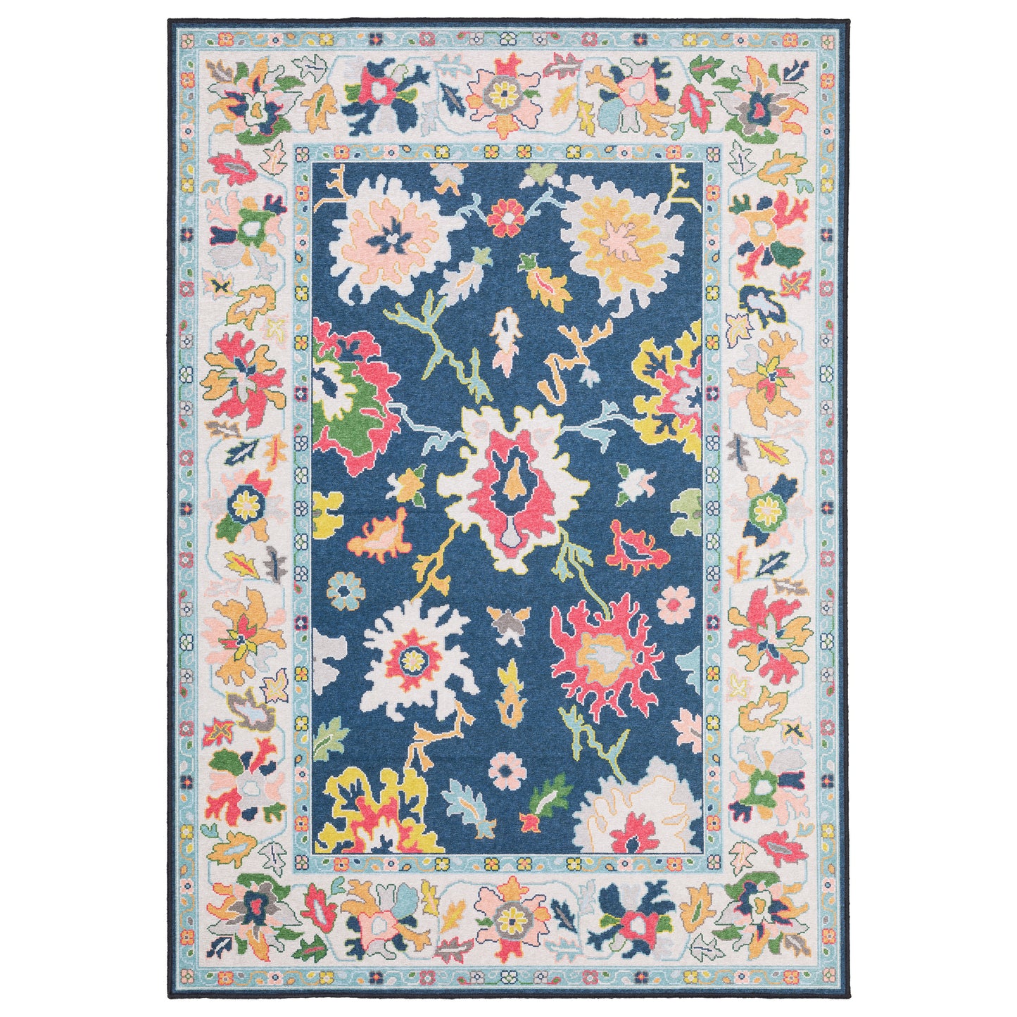 Addison ADD03 Blue Floral Rug