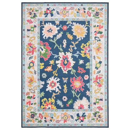 Addison ADD03 Blue Floral Rug
