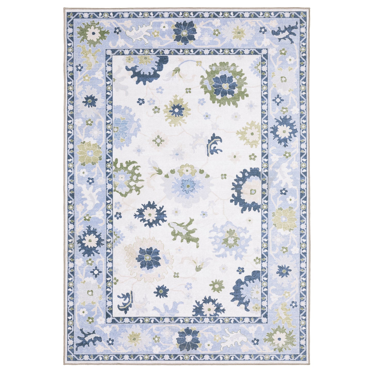 Addison ADD05 Blue Floral Rug