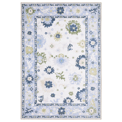 Addison ADD05 Blue Floral Rug
