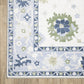 Addison Floral Blue/ Green Oriental Flat Weave Rug