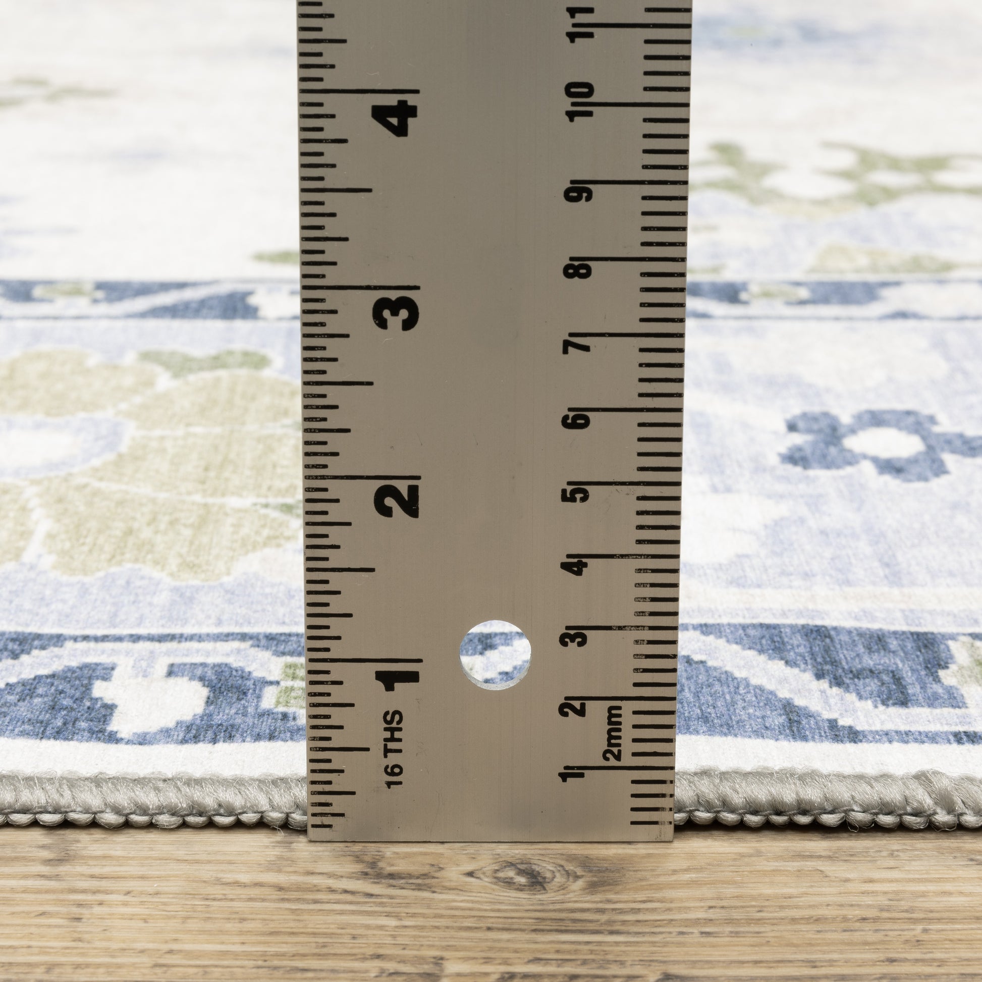 Addison Floral Blue/ Green Oriental Flat Weave Rug