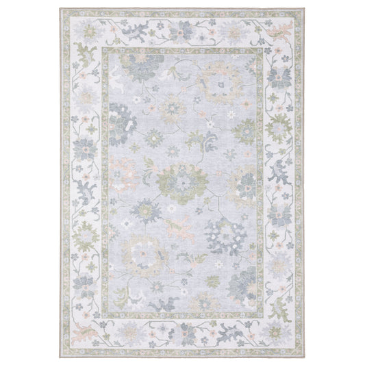 Addison ADD06 Blue Floral Rug