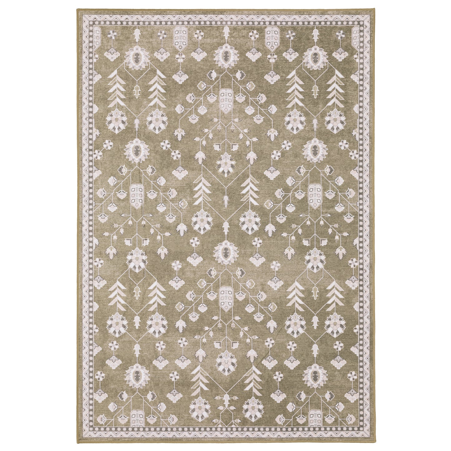 Addison ADD07 Brown Floral Rug