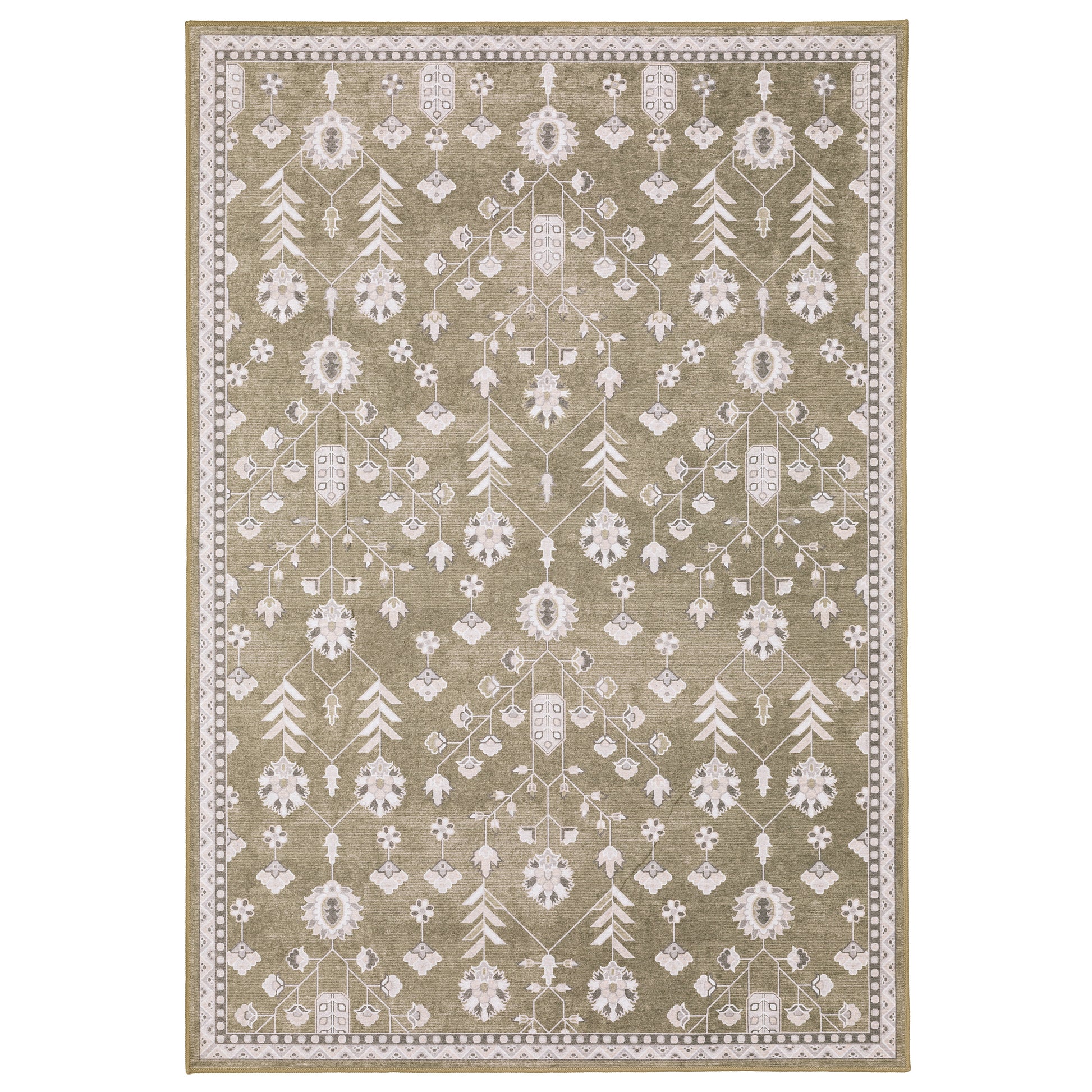 Addison ADD07 Brown Floral Rug