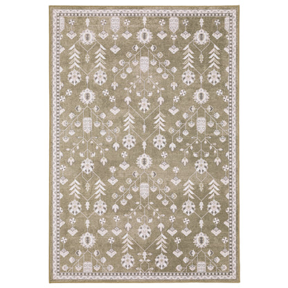 Addison ADD07 Brown Floral Rug
