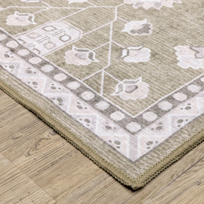 Addison Floral Brown/ Ivory Flat Weave Rug