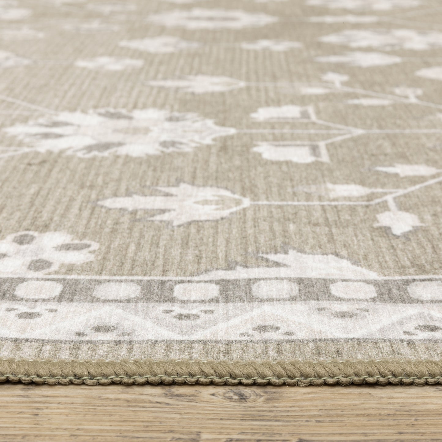 Addison Floral Brown/ Ivory Flat Weave Rug