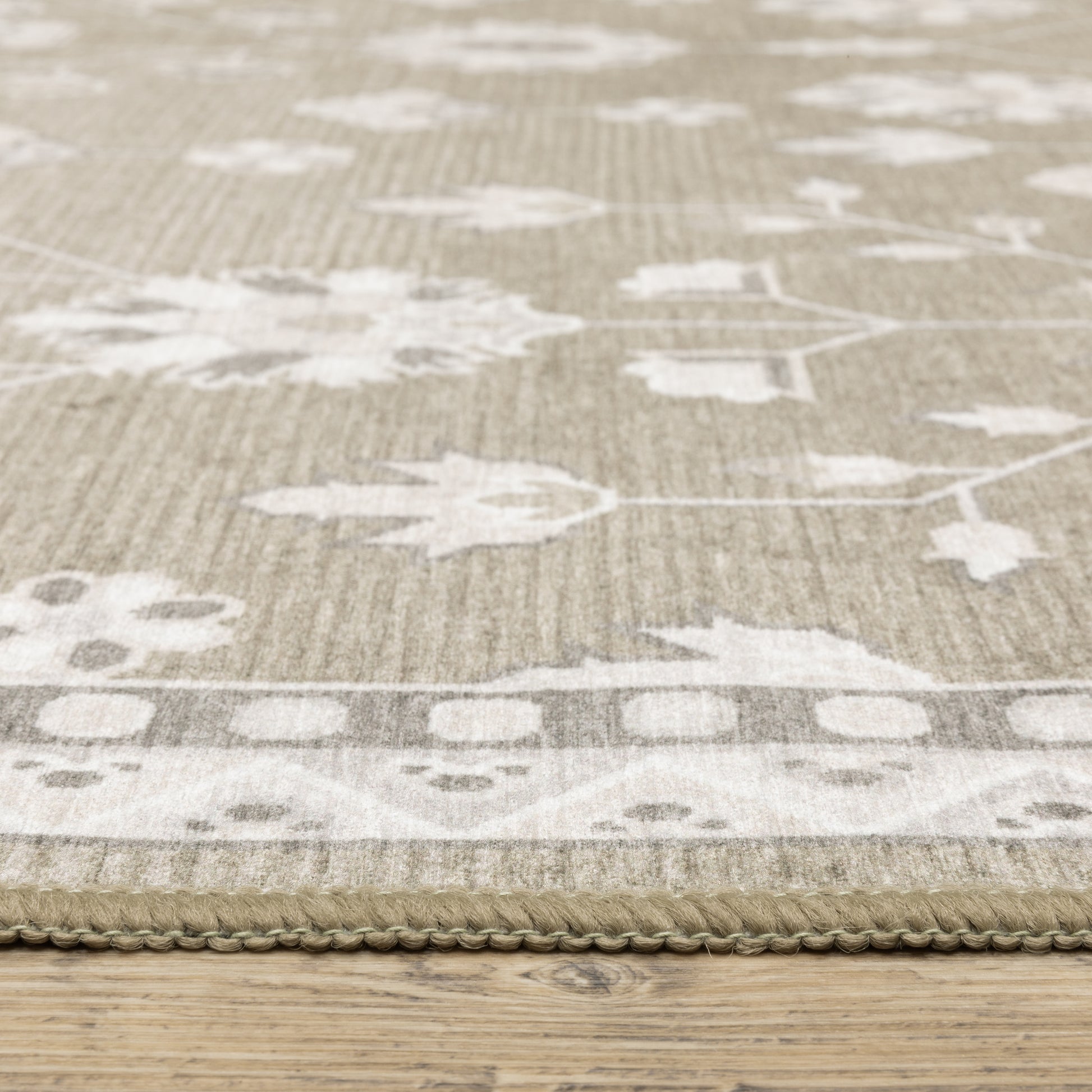 Addison Floral Brown/ Ivory Flat Weave Rug