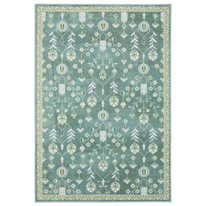 Addison ADD08 Teal Floral Rug