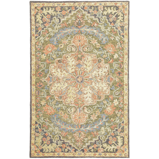 Alfresco 28401 Blue Medallion Rug