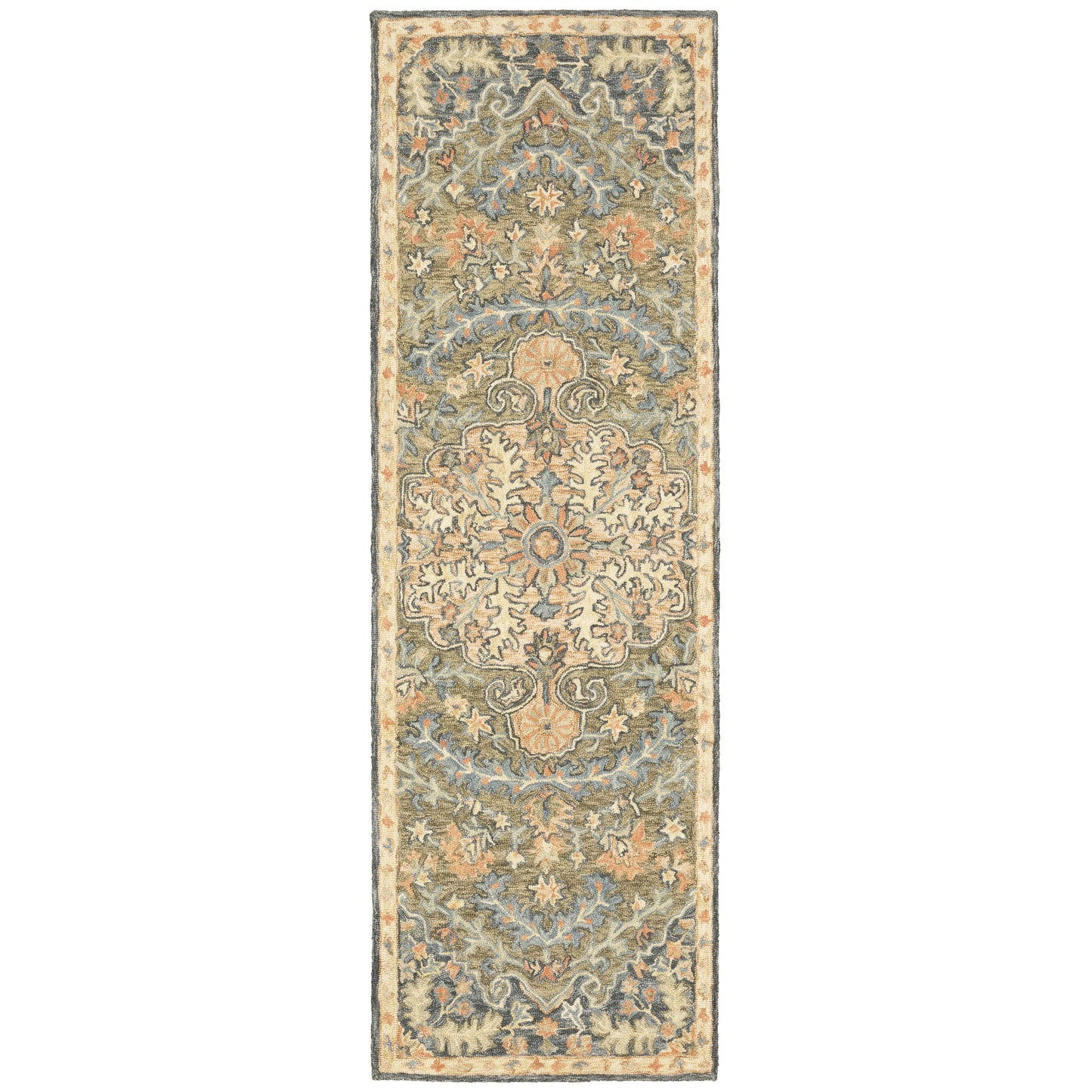 Alfresco 28401 Blue Medallion Rug