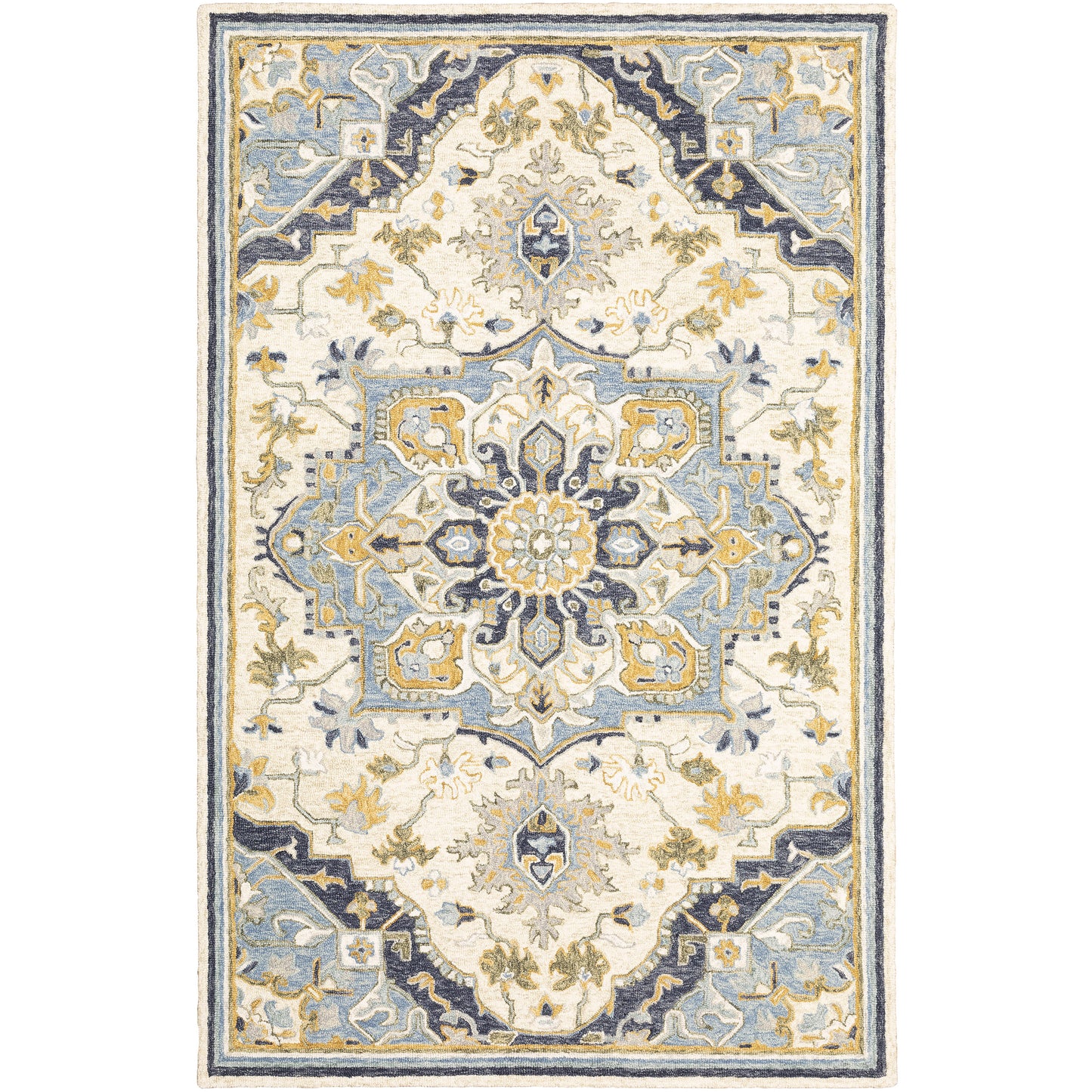 Alfresco 28402 Blue Medallion Rug