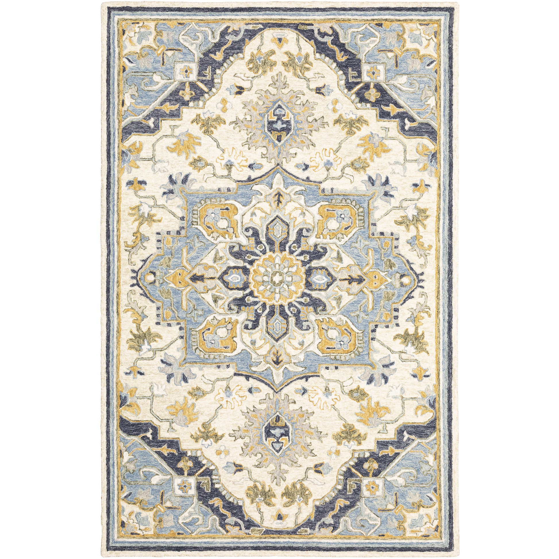 Alfresco 28402 Blue Medallion Rug
