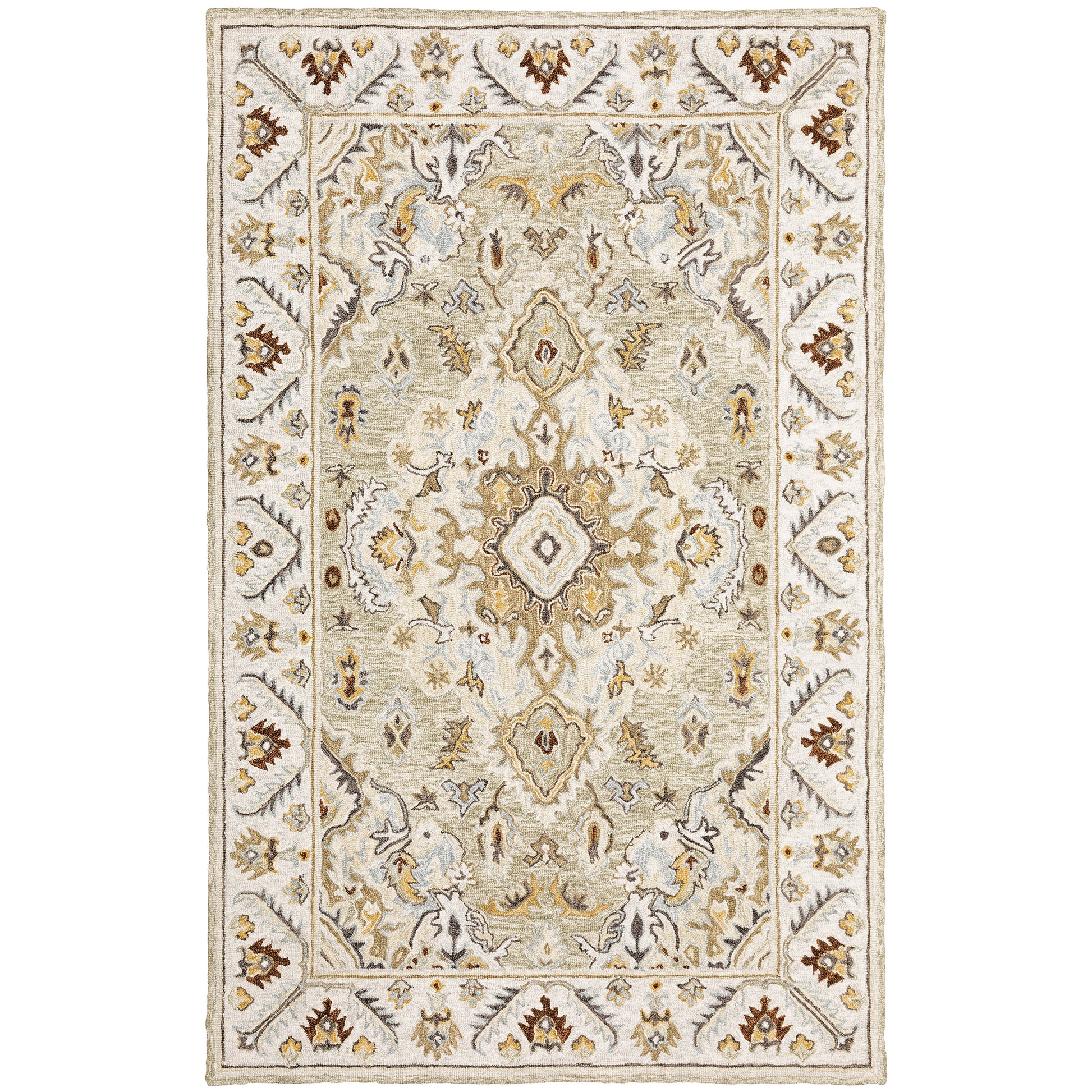Alfresco 28403 Ivory Medallion Rug