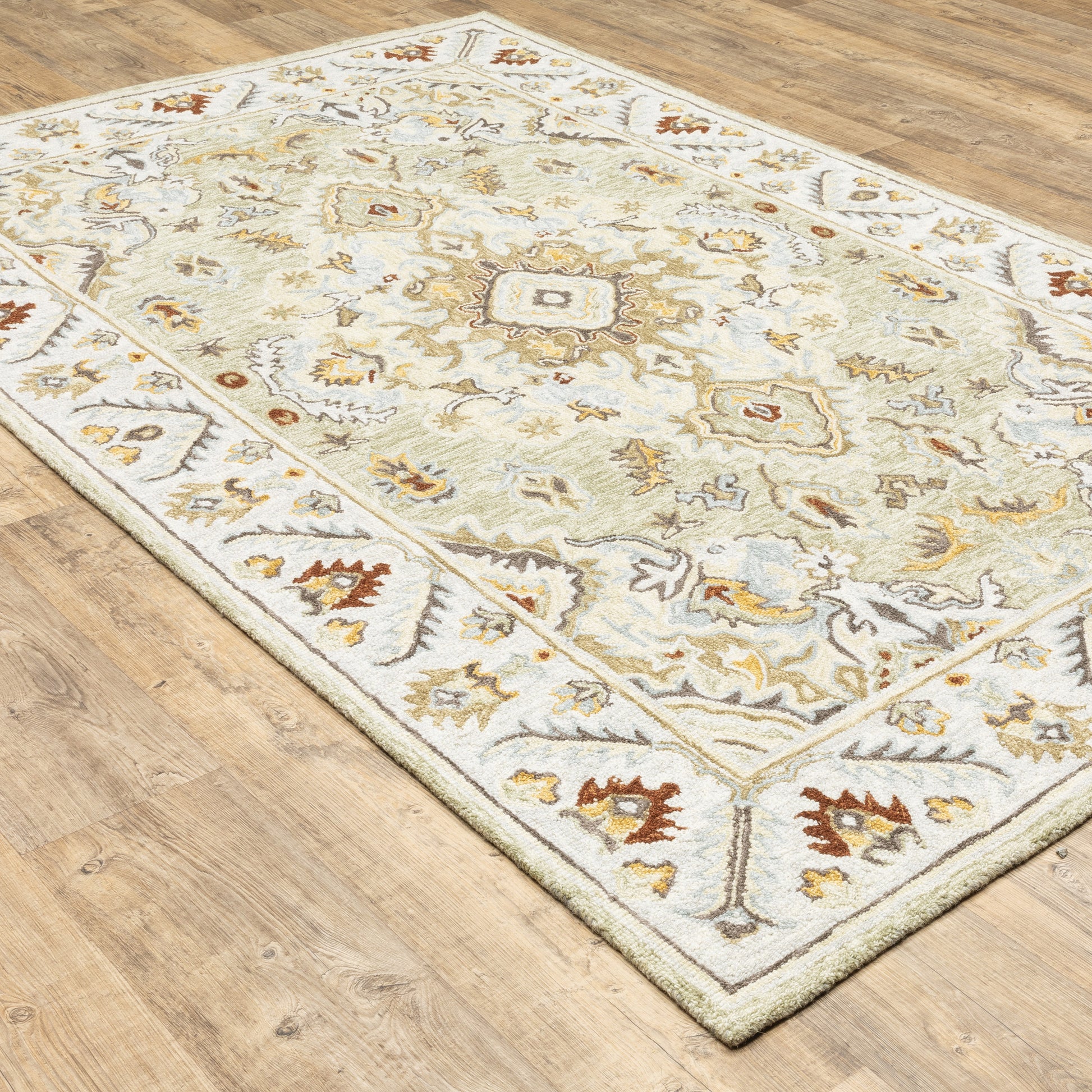 Alfresco 28403 Ivory Medallion Rug