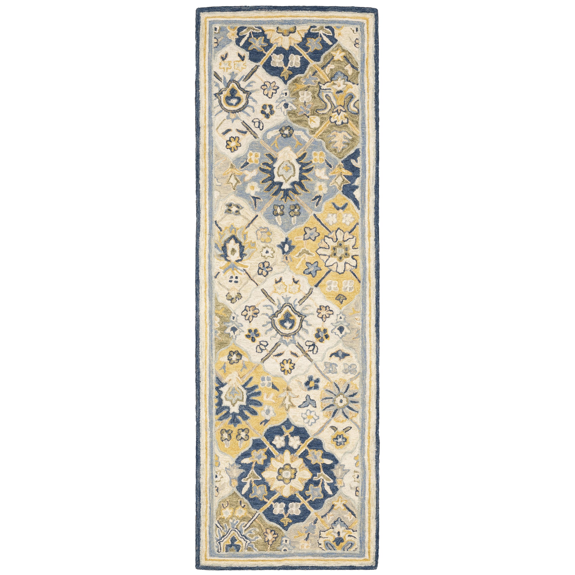 Alfresco 28406 Blue Floral Rug