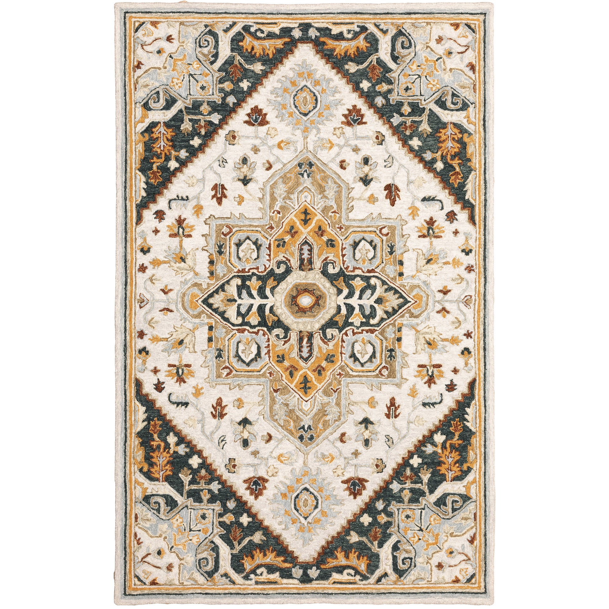 Alfresco 28407 Ivory Medallion Rug