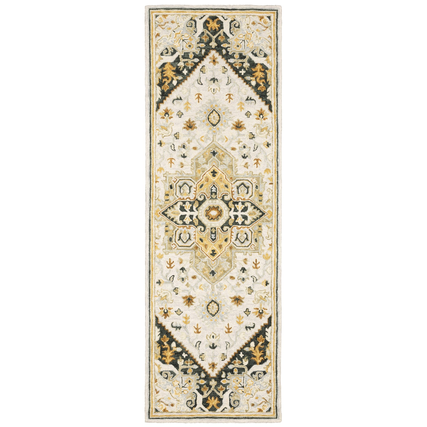 Alfresco 28407 Ivory Medallion Rug