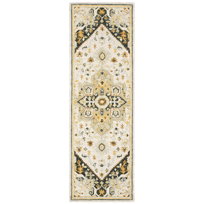Alfresco 28407 Ivory Medallion Rug