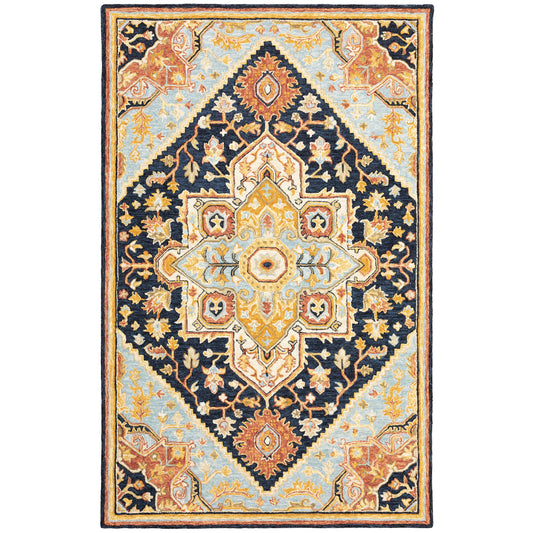 Alfresco 28408 Navy Medallion Rug