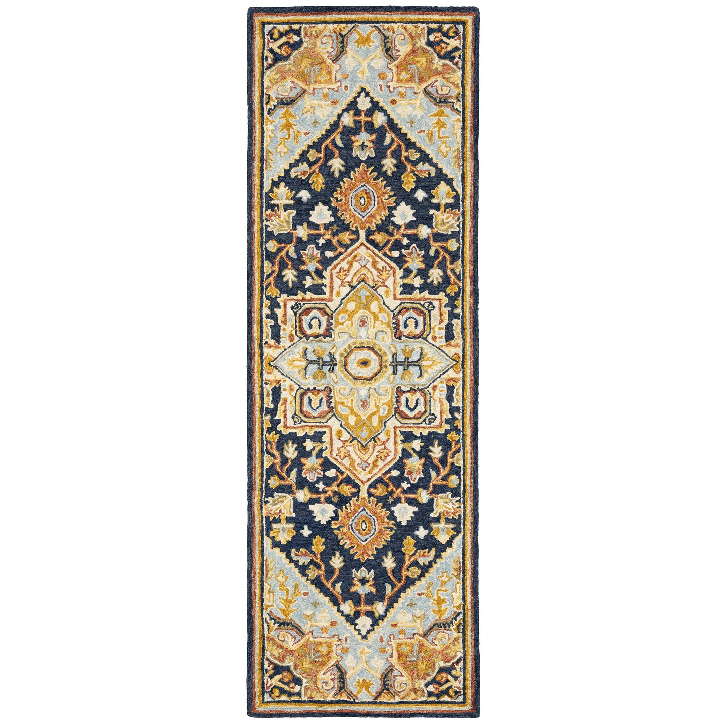Alfresco 28408 Navy Medallion Rug